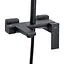 Душова система універсальна Qtap Gemini на три споживача (з виливом) QTGEM111BLM45686 Black matt, Чорний матовий - мініатюра 3