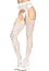 Чулки Leg Avenue Heart net suspender hose White One size - миниатюра 4