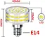 Світлодіодні лампи Jiotouhu E14, еквівалент 9 Вт, 90 Вт, 800 лм, холодний білий колір, 6000 К, змінні маленькі світлодіодні лампи - мініатюра 5