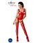 Бодістокінг Passion BS046 комбінезон з імітацією панчохи S/M/L red - мініатюра 2