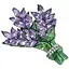 Брошь Букет лаванды сиреневая - миниатюра 1