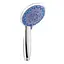 Ручной душ круглый 3 режима, хром/синяя Wezer WKY-46, Хром - миниатюра 1