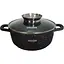 Уцінка. Каструля Vezzer з кришкою та силіконовими накладками на ручки 20 см 2.5 л чорна (VZ8004) - мініатюра 1
