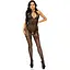 Leg Avenue RhinestOne Lace and Net Bodystocking OS Black - миниатюра 3