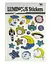 Наліпка пластикова рельєфна флуоресцентна Зірки та місяць - мініатюра 1