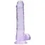 Фалоімітатор Realrock Crystal Clear Dildo Realistic 8 21 см фіолетовий - мініатюра 1