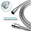 Шланг для душа 200 см Drop SH-H200-SP силиконовый - Двойной Анти-Твист, серый металик - миниатюра 6