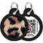 Адресник для собак і котів металевий WAUDOG Smart ID з QR паспортом малюнок Леопард коло Д 30 мм - мініатюра 2