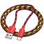 Дата кабель Hoco X116 Meridian USB to Type-C 3A (1m) Gradient Red Mix - мініатюра 3