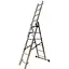 Лестница алюминиевая трехсекционная GTM KME306 3x6 ступеней 1.64-3.26м (KME306) (39942) - миниатюра 1