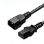 Кабель живлення вторинний OEM PC-monitor 1.8m 0.75 мм Iec C13-C14 - мініатюра 1