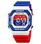 Чоловічий спортивний годинник Skmei 1988 (Червоно-біло-синій) - мініатюра 1