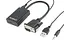 Адаптер VGA (M)-HDMI (F), Cablexpert, Black, 3.5 мм для передачі стереозвуку, USB для живлення (A-VGA-HDMI-01) - мініатюра 2