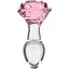 Стеклянная анальная пробка Pillow Talk Rosy Luxurious Glass Anal Plug - миниатюра 1