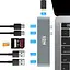 USB-хаб XON SmartHub Pro 7 в 1 (HDMI, SD/TF, 2xType-C, 2xUSB3.0) Сірий (UHCCP074300G 5191) - мініатюра 3