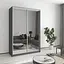 Шафа-купе дводверна MebelStar Стандарт AL 2 Дзеркала 140x60x210 см Антрацит (MBS-2526) - мініатюра 1
