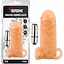 Насадка на пенис Super Me Vibrating Warrior Sleeve 14 см телесный - миниатюра 1
