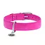 Ошейник для собак кожаный Waudog Glamour с QR-паспортом без украшений XL Ш 35 мм Д 46-60 см розовый - миниатюра 3