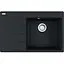 Кухонна мийка Franke Centro, фраграніт, прямокутник, з крилом зліва, 780х500х200мм, чаша - 1, врізна, CNG 611-78 TL, чорний матовий - мініатюра 1