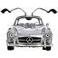 Автомодель Bburago Mercedes-Benz 300 SL 1954 1:24 White (18-22023) [119093] - миниатюра 3