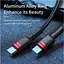 Кабель Baseus Cafule Flash Charging Type-C to Type-C PD 2.0 100W (2m) red/black (CATKLF-AL91) - мініатюра 4