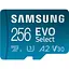 Карта памяти Samsung MicroSDXC 256GB UHS-I U3 Class 10 V30 A2 EVO Select + SD Adapter (MB-ME256KA) (107645) - миниатюра 3