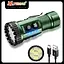 Тактический фонарь YEMAO YM-F337X боковые светодиоды красный, синий, зеленый, ультрафиолетовый 3500 LM Серый-Черный - миниатюра 2