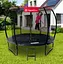 Батут із внутрішньою сіткою inSPORTline Flea PRO 244 см чорний (23878) - мініатюра 3