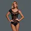 Боді жіноче сітка стрази еротичне відкритий доступ чорний S/M/L - мініатюра 4