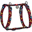 Шлея для собак Waudog Nylon анатомічна H-подібна з QR-паспортом, малюнок "Графіті", пластиковий фастекс, L - мініатюра 1