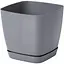 Горщик для квітів Form-Plastic Тоскана квадро-17 3.5 л сірий (0733-059) - мініатюра 1