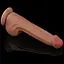 Фаллоимитатор LoveToy Sliding-Skin Dual Layer Dong 29 см коричневый - миниатюра 5