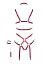 Бондажний набір Bad Kitty Naughty Toys Bondage Body L/XLчервоний - мініатюра 7