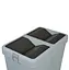 Мусорное ведро Motek на 40 л + 40 л с поворотной крышкой 55х35.5х59 см Серый (COB-414)  - миниатюра 3