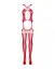 Бодистокинг Obsessive Bodystocking G313 red шнуровка геометрический декор S/M/L - миниатюра 5