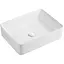 Умивальник накладний керамічний Mixxus Premium Quadro-0102 520x410x130 мм MP6488, Білий - мініатюра 1