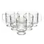 Набор стеклянных чашек 300 мл 6 штук из рифленого стекла Прозрачный Yiwu HP-19-L7 - миниатюра 2