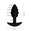Силіконова анальна пробка "Шишка" Чорний K000184 - мініатюра 2