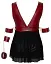 Сорочка Cottelli Collection Bondage Plus Babydoll 4XL черный с красным - миниатюра 4