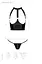 Комплект білизни з відкритими грудьми Passion GENEVIA Set WITH OPEN BRA S/M black корсет стрінги - мініатюра 7