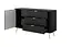Комод Perfect Home Ланте / Lante 1-дверний з 3 шухлядами і золотими ніжками 1D3S/138 Чорний (PFH-091192) - мініатюра 2