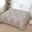 Стьобане покривало 210x250 см з квітковим принтом плед домашній текстиль запорошений для дому сіро-тауп із білим візерунком - мініатюра 1