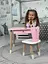 Дитячий столик зі стільцем Зайчик та ящиком для олівців та розмальовок (Рожевий) - мініатюра 8