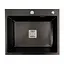 Кухонная мойка Platinum Handmade 60x50 (600x500x230 мм) PVD черная HSB, Черный - миниатюра 1