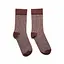 Носки с принтом цветные полосы высокие, бесшовные воздухопроницаемые качественные ORGANIC cotton JILL ANTONY Коричневый, 42-43 - миниатюра 1