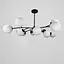 Чорна люстра із поворотними гілочками на 12 плафонів Line.F K 21/12 BK+WT new - мініатюра 4