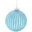 Ялинкова кулька Chomik скляна вертикальний рельєф 8 см блакитна (5900779842410_1) - мініатюра 1