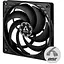 Вентилятор 120 мм Arctic P12 Slim PWM PST чорний 120х120х15 мм 200-2100 об/хв 4-pin (PWM, 40 см) гідравлічний підшипник - мініатюра 1