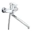 Смеситель для ванны Udis SWZ7-A182 однорычажный с душевым набором Хром 30412 - миниатюра 1
