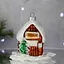 Ялинкова прикраса Санта Шоп Засніжений будиночок скло (4820001165500) - мініатюра 1